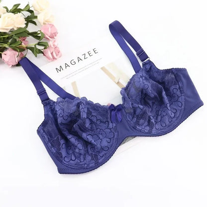 Sexy Thin Lace Underwear Soft Big Cup  Bra