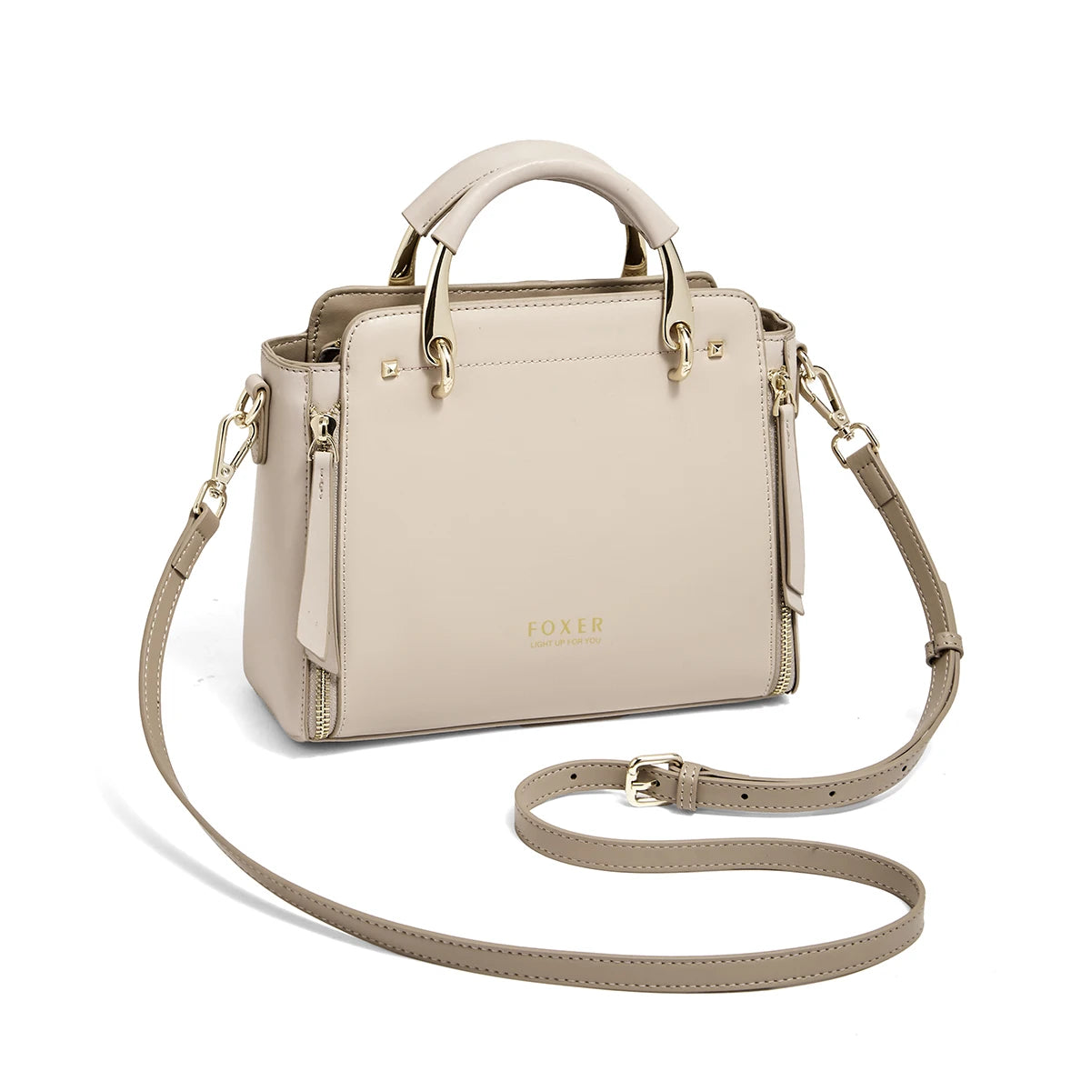 Split Leather Shoulder Elegant Large Tote Bag