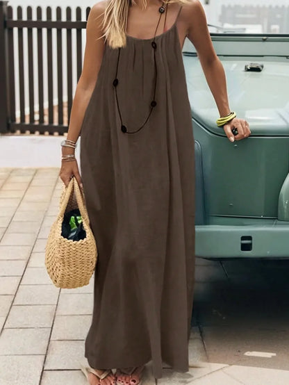 Strapless Backless Long Loose Sleepwear Maxi Dress Pajamas