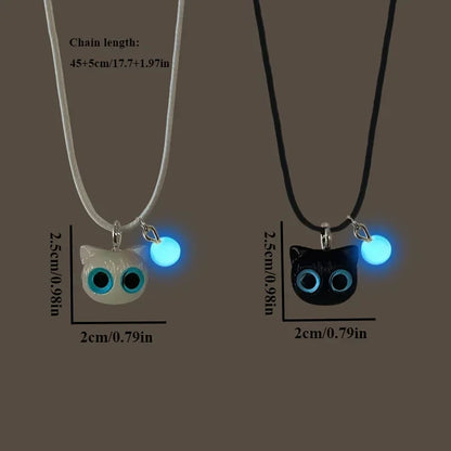 Cute Cartoon Big Eye Cat Luminous Bracelets