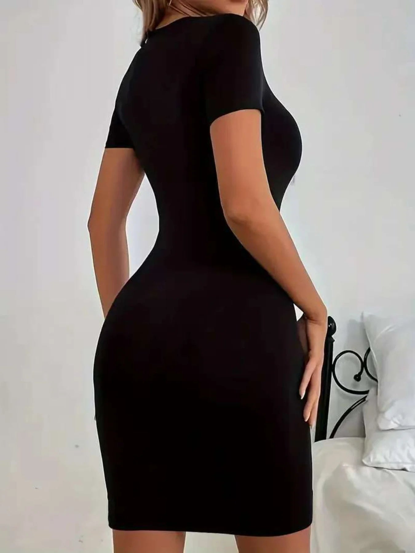 Short sleeves Casual Graphic Round Neck Loose Fit Dress