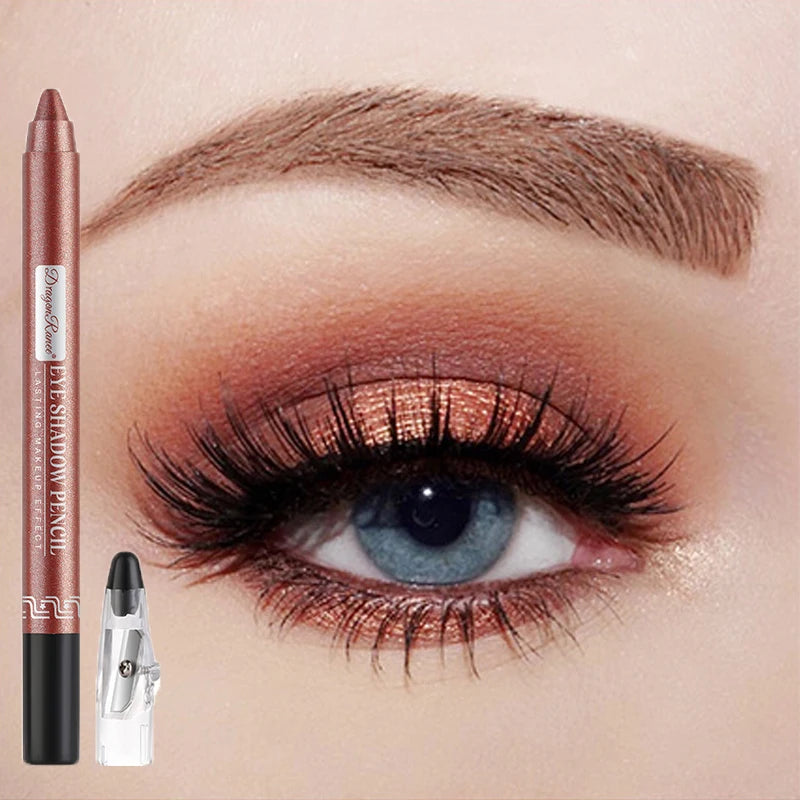 Metallic Blue Pearlescent Eyeshadow Pencil Stick Lasting Waterproof Smoky Glitter