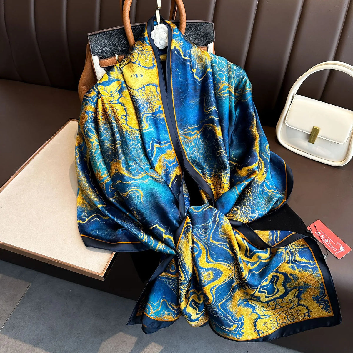 Luxury Silk 180X90CM Long Scarf Popular Silk Headscarf  Shawl