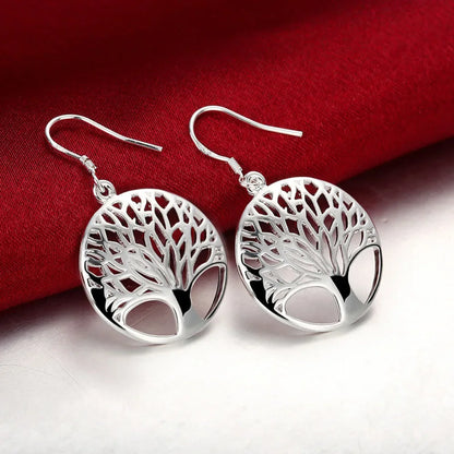 925 Sterling Silver Round Circle Hoop Earrings