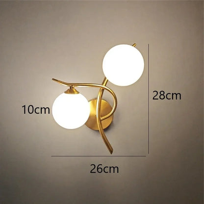 Nordic Modern Iron Wall Lamps LED Bedroom Bed Lamp Learning Corridor
