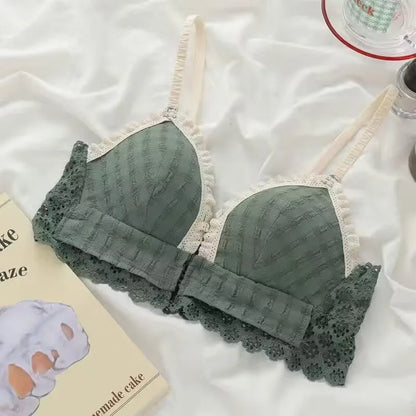 حمالة صدر مثيرة مطرزة بالزهور من الدانتيل