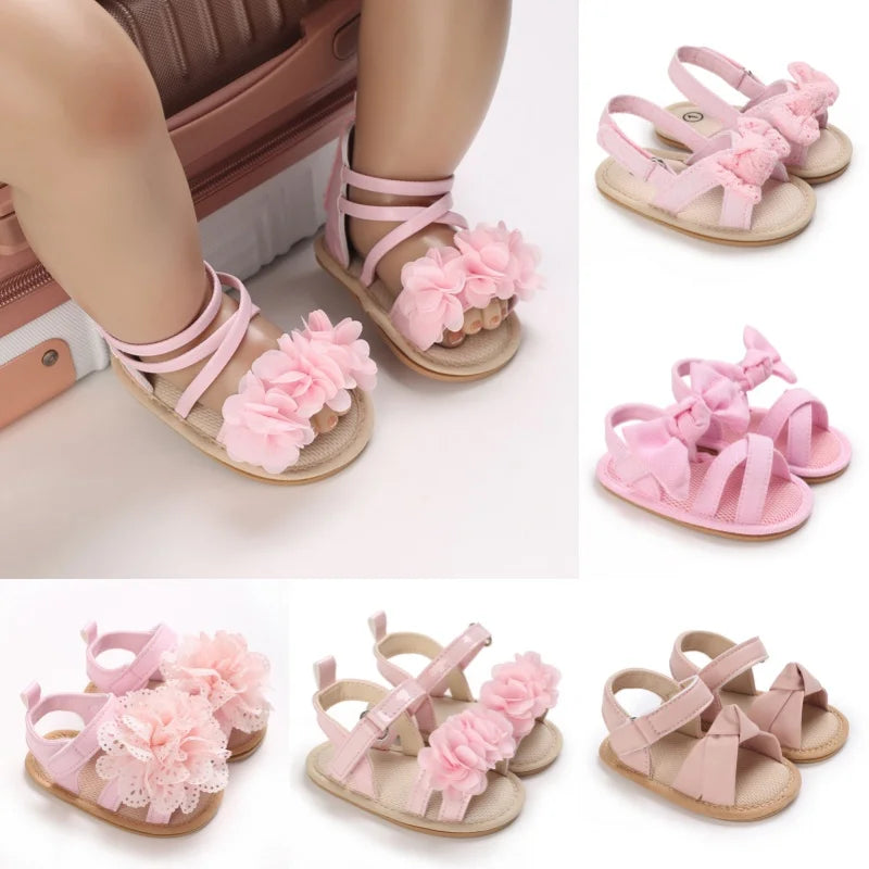 Baby Korean Flower Open Toed Baby Girl Sandals
