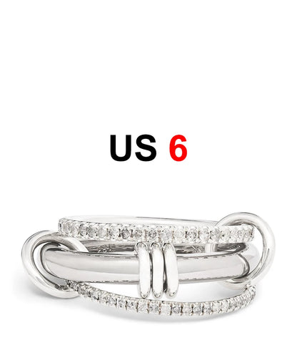 DANA Zirconia Gold Plated Rings Set