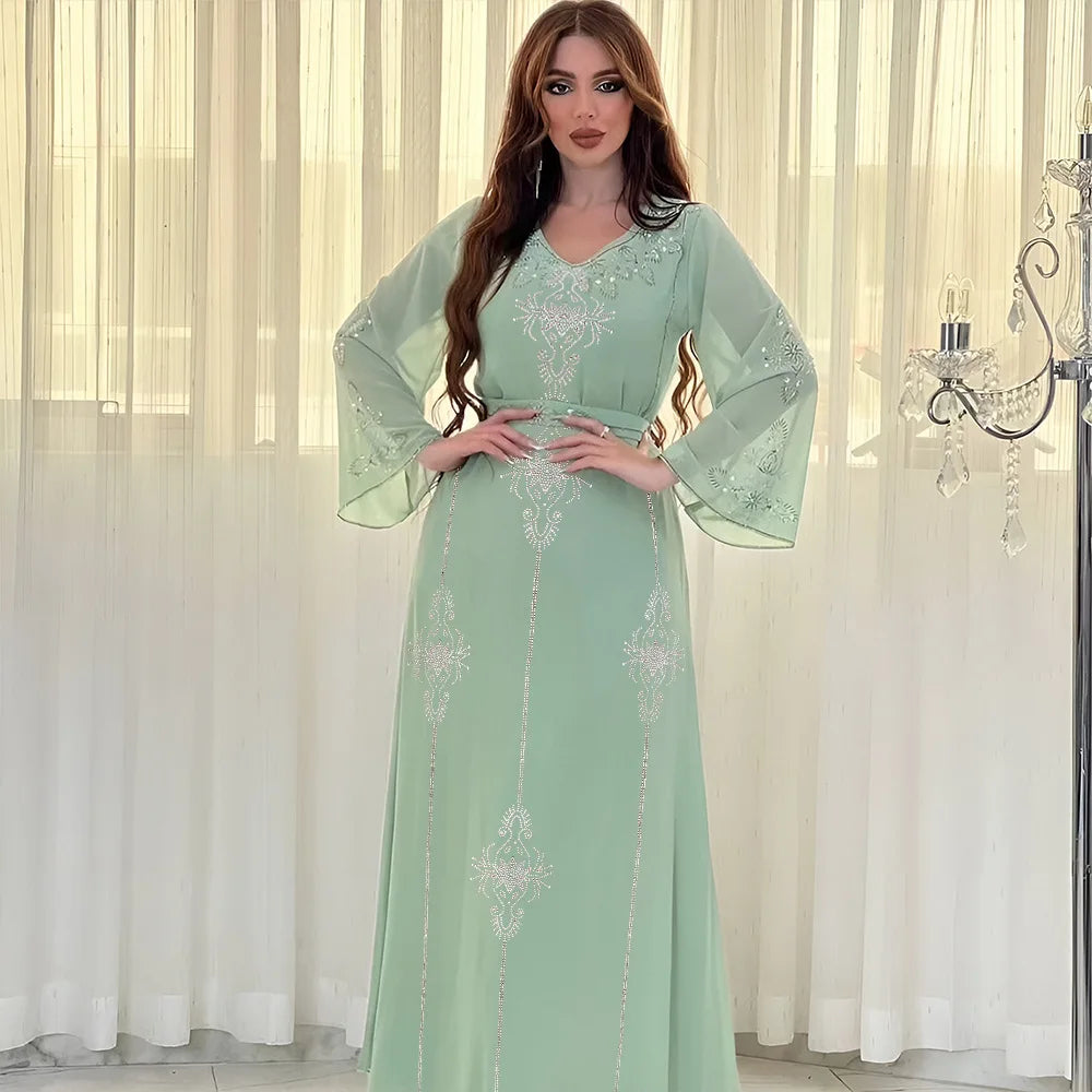 Polyester Muslim Long Sleeve Long Abaya