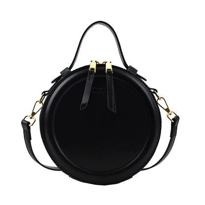 Crossbody Round Small Handbag Leather Shoulder Bag
