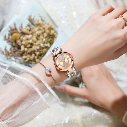 Luxury Waterproof Stainless Steel Date Wristwatch