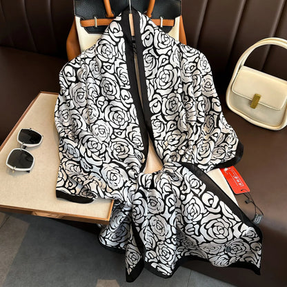 Luxury Silk 180X90CM Long Scarf Popular Silk Headscarf  Shawl
