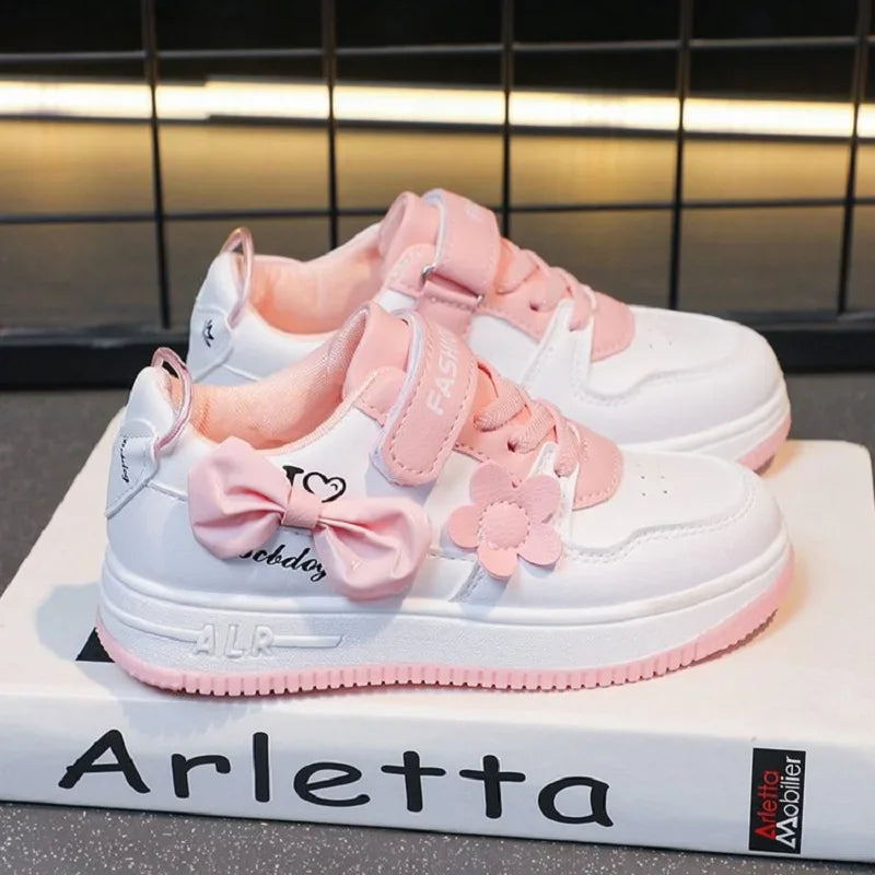 Cute bow sports running sneakers