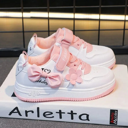Cute bow sports running sneakers