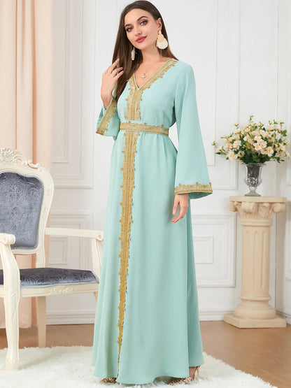 Muslim Loose Abaya Long-Sleeved Dress