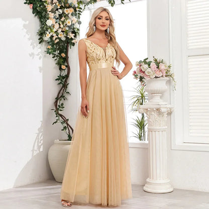 Sexy Prom Bridesmaid Maxi Dress