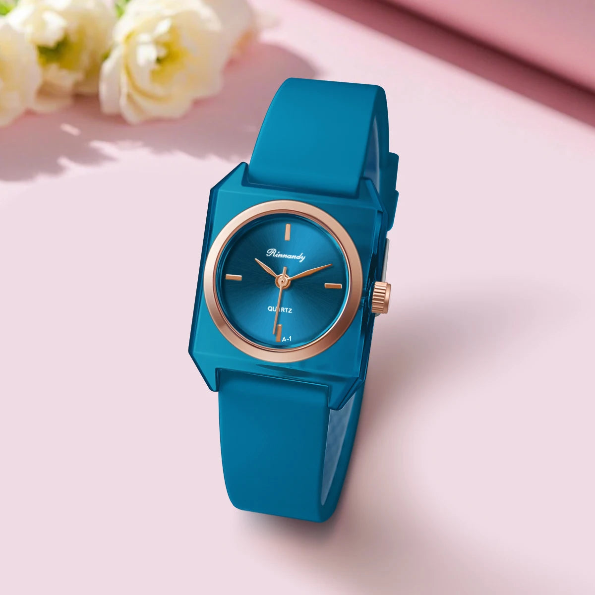 Silicone Strap Quartz Clock Wristwatch