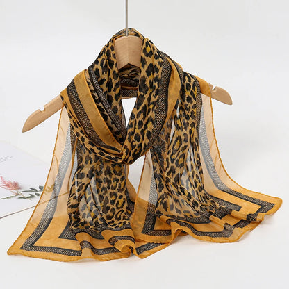 Chiffon Long Silk Scarf Turban