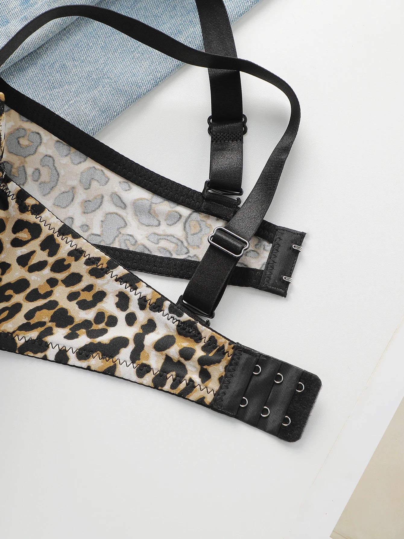 Sexy leopard print bra set lingerie