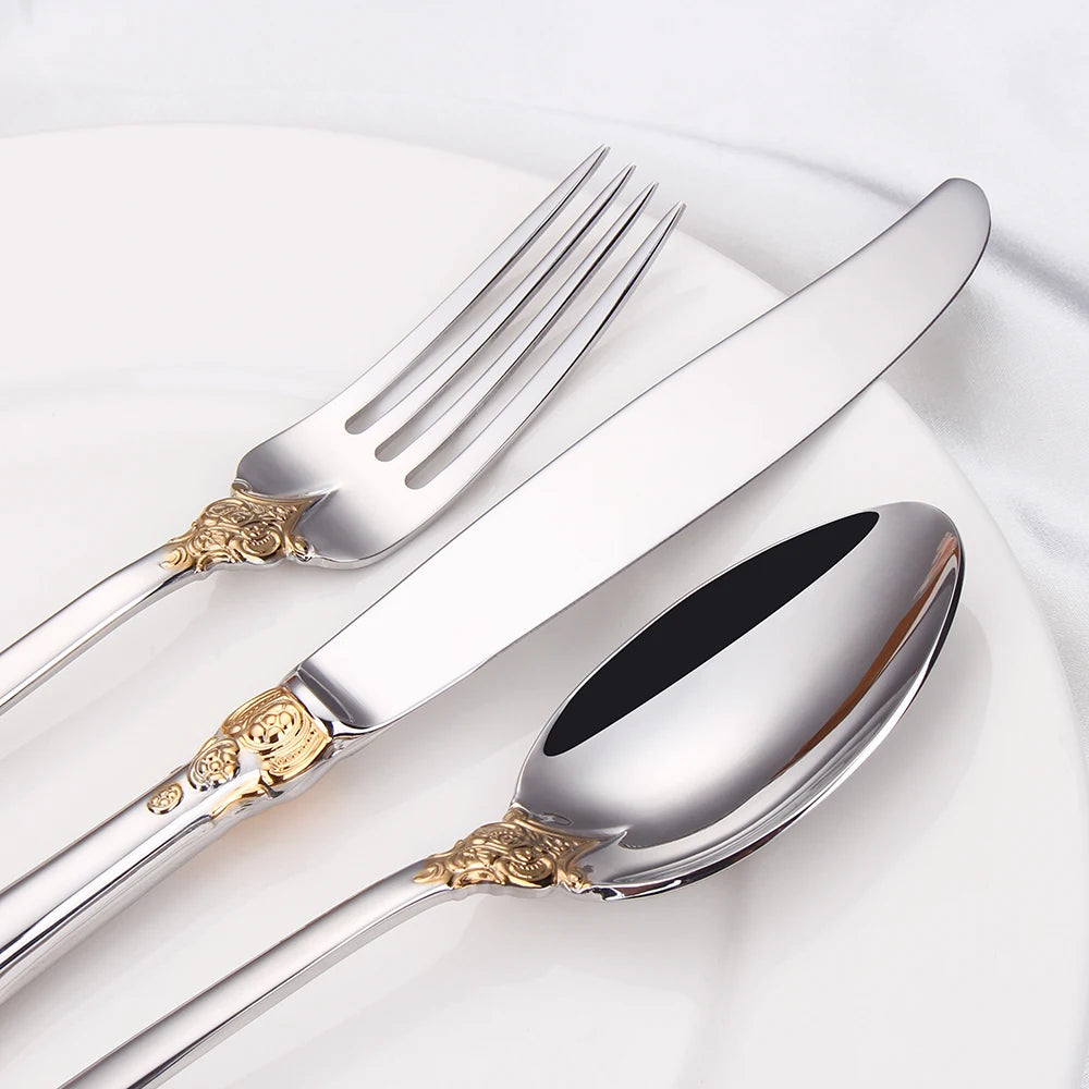 Stainless Steel Silver Flatware Set