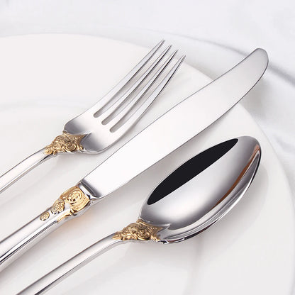 Stainless Steel Silver Flatware Set
