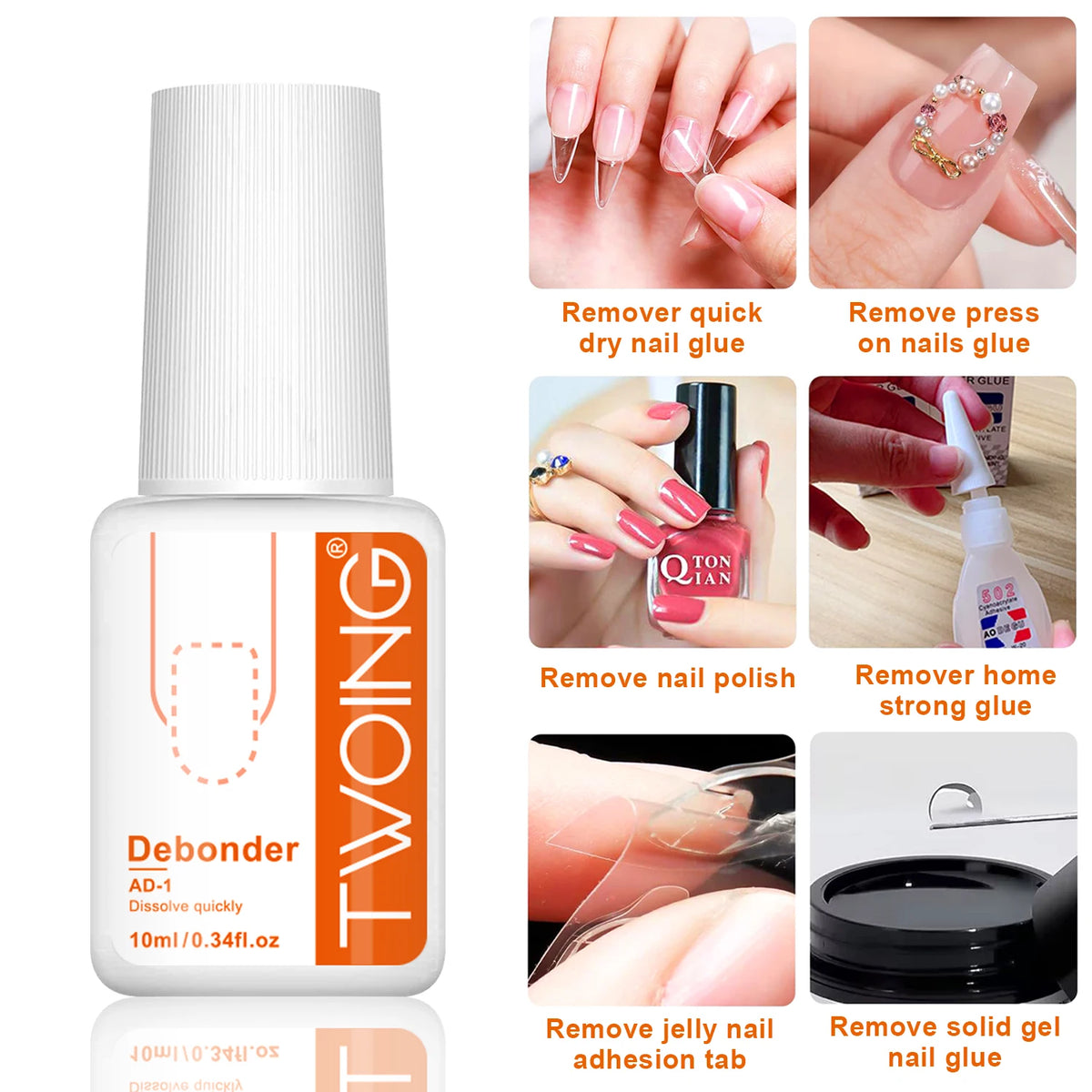 7g Super Strong Nail Glue For False Nail Tips, Acrylic Nails Press On Nails,Fake Nails Art Decoration Lasting Adhesion