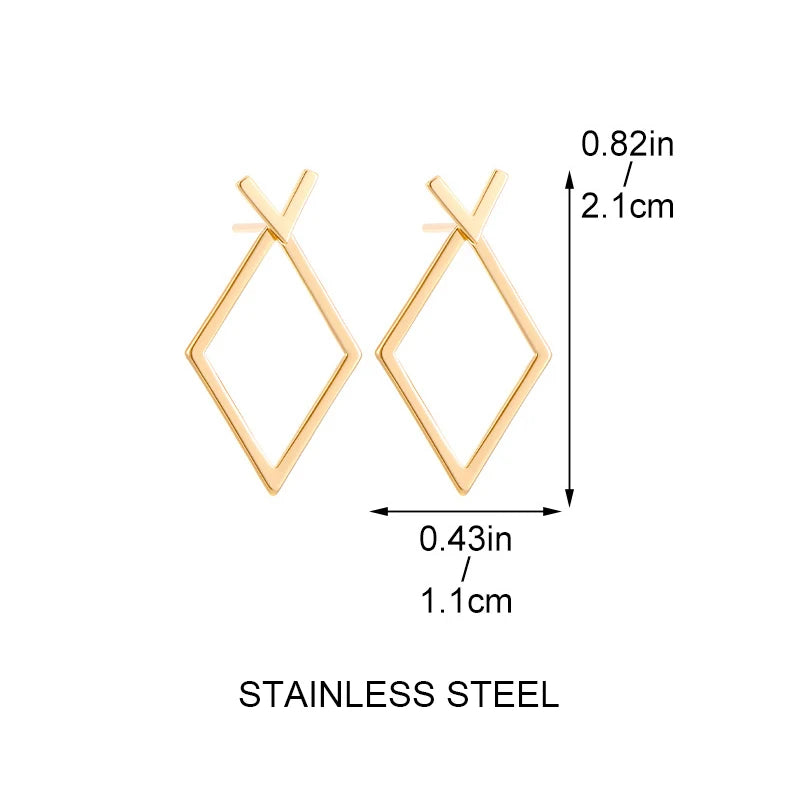 DANA Geometric Square Triangles Stud Earrings