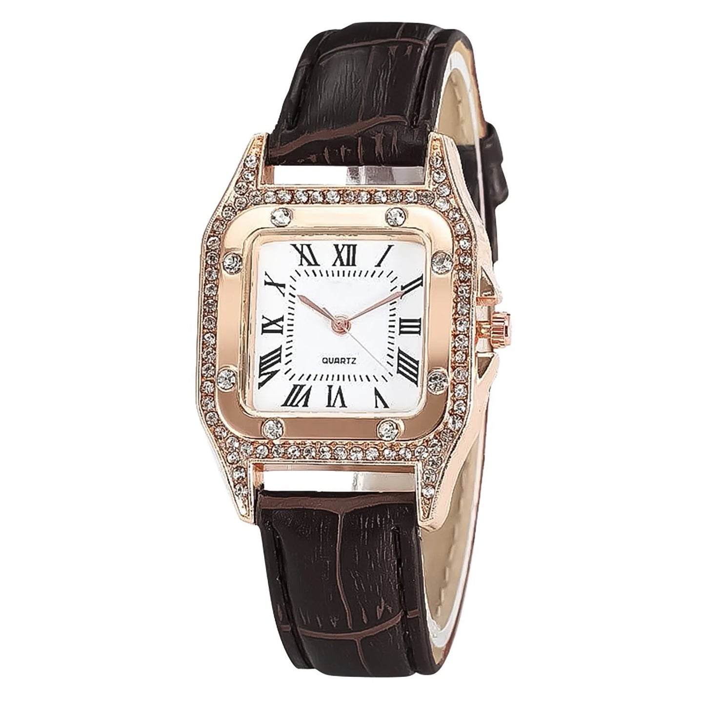 Elegant Leather Strap Watch Casual Quartz Wristwatch