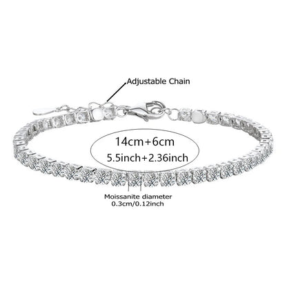 DANA 925 Sterling 4.4 Carat Moissanite Bracelet