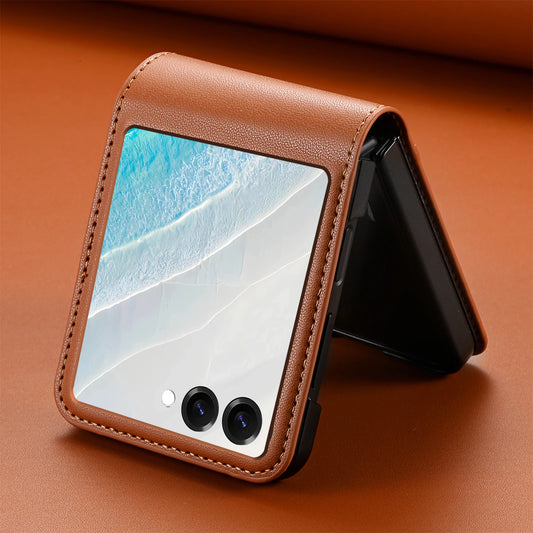 Flip Leather Phone Case For Samsung Galaxy Z Flip