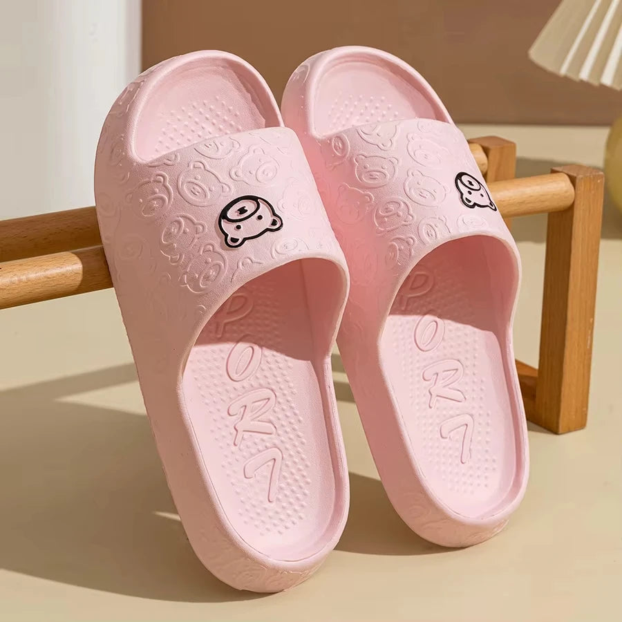Summer Little Bear Non-slip Soft Dormitory Slippers