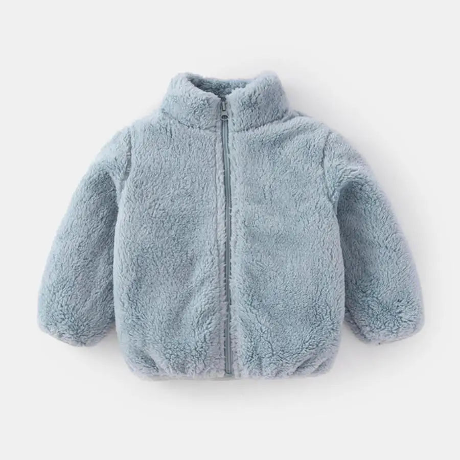Winter Kids Plush Coat Casual Outerwear Tops Toddler Warm Jacket