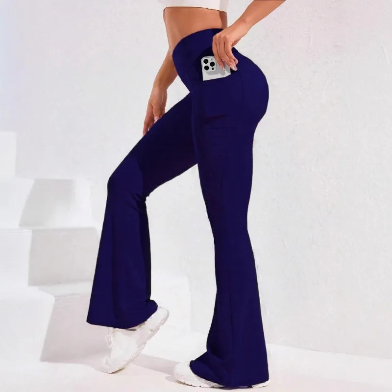 High Waist Flare Leg Yoga Pants