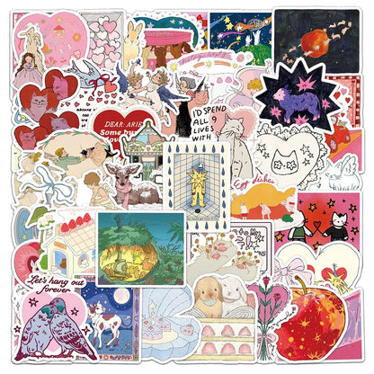 10/30/50PCS Cartoon Fairy Tale Stickers Aesthetic Cute