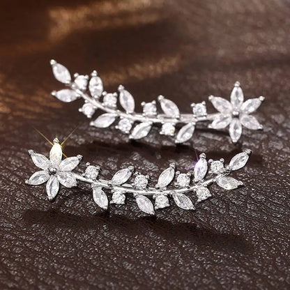 Huitan Aesthetic Flower Stud Earrings