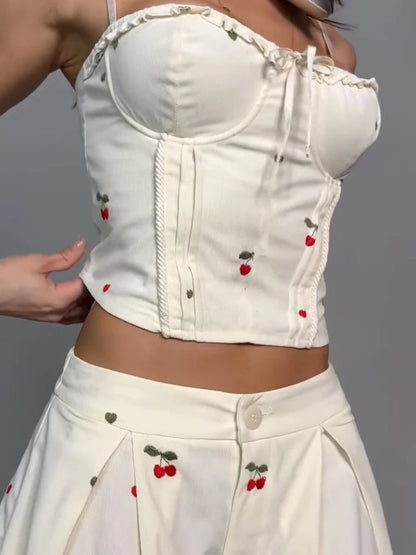 Sexy Print Vest Pants Beach Slash Set