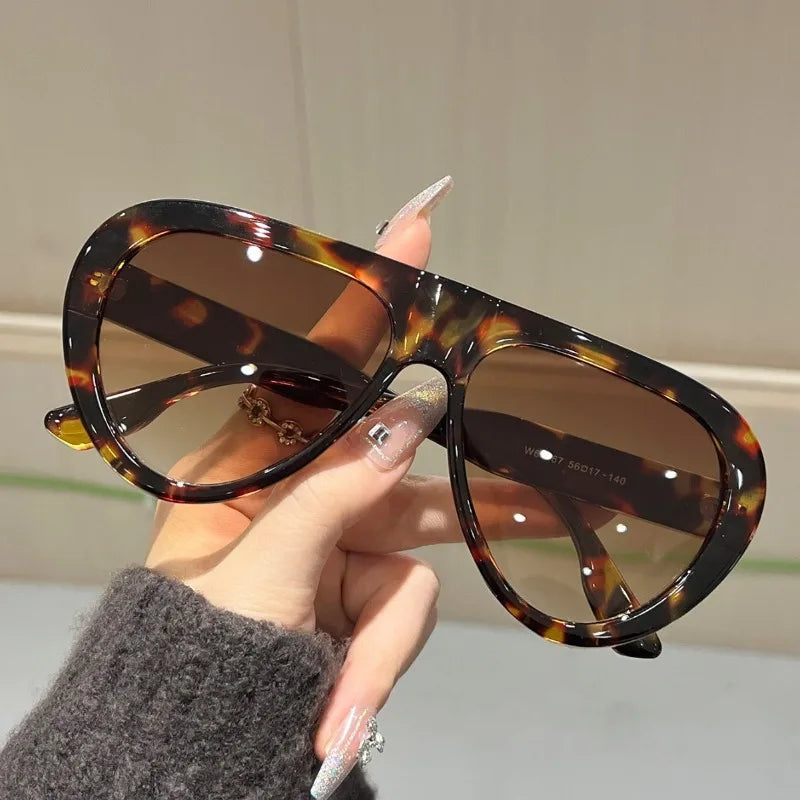 Vintage Oversized Oval Sexy Sunglasses