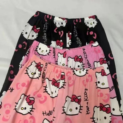 Hello Kitty thin loose casual pants cartoon Pyjamas