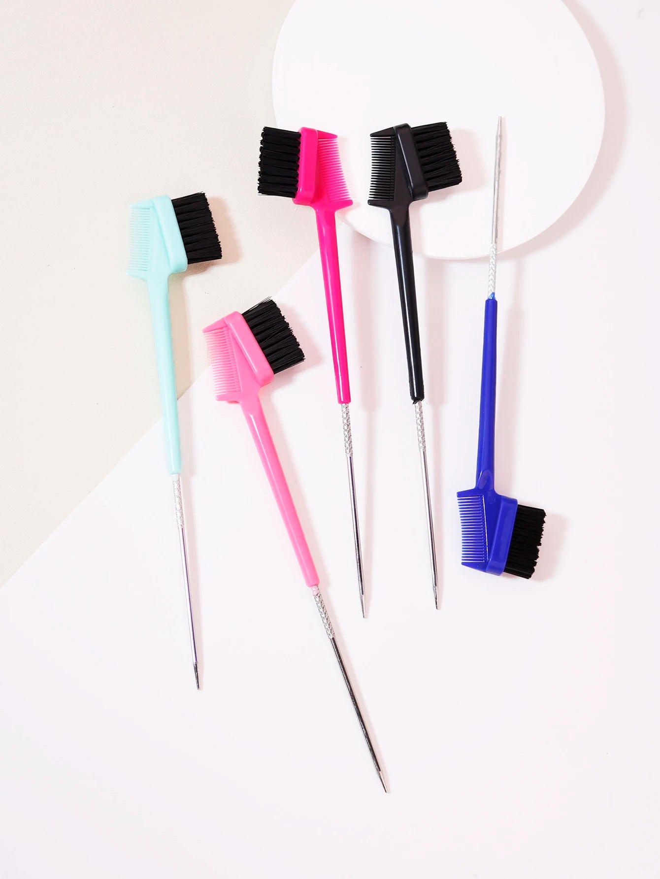 Double sided hair edge brush