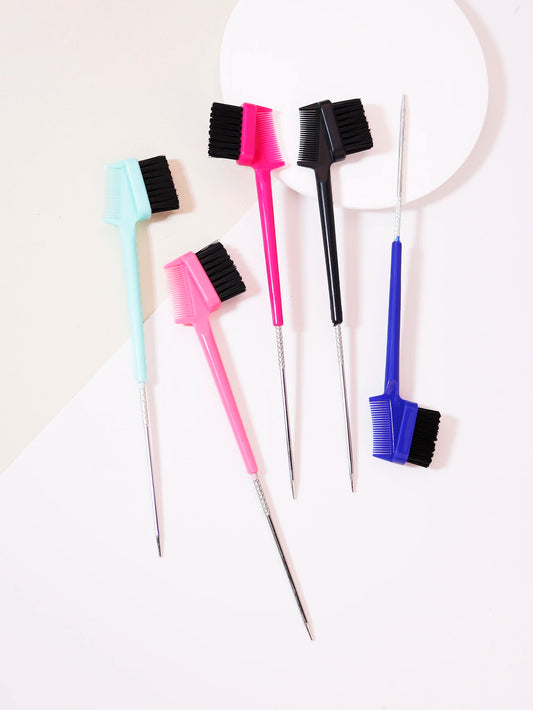 Double sided hair edge brush