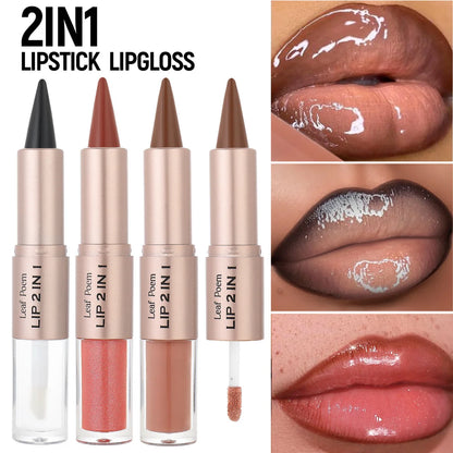 Brown Mirror Glass Lip Gloss Matte Lip Liner Waterproof