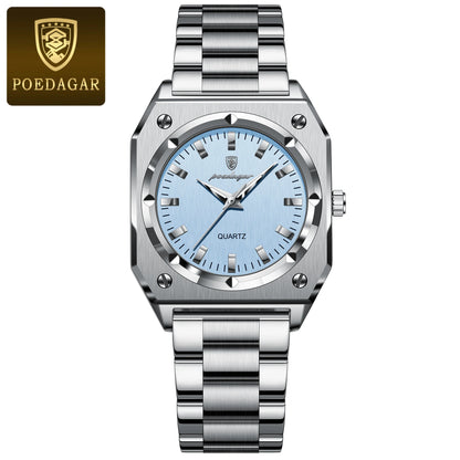 Elegant  Waterproof Stainless Steel Luminous Quartz Watches