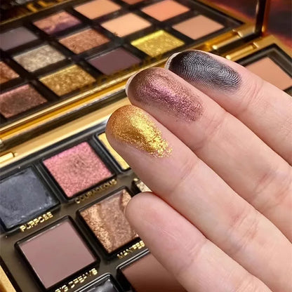 Golden 18 Color Eye Shadow Palette Pearl Glitter