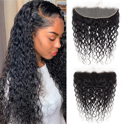 13x4 Lace Frontal Closure Straight Water Wave Kinky Curly