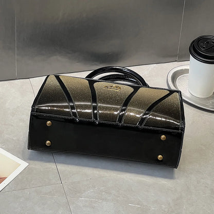 Large Size PU Leather Glue Splicing Single Shoulder Crossbody Bag