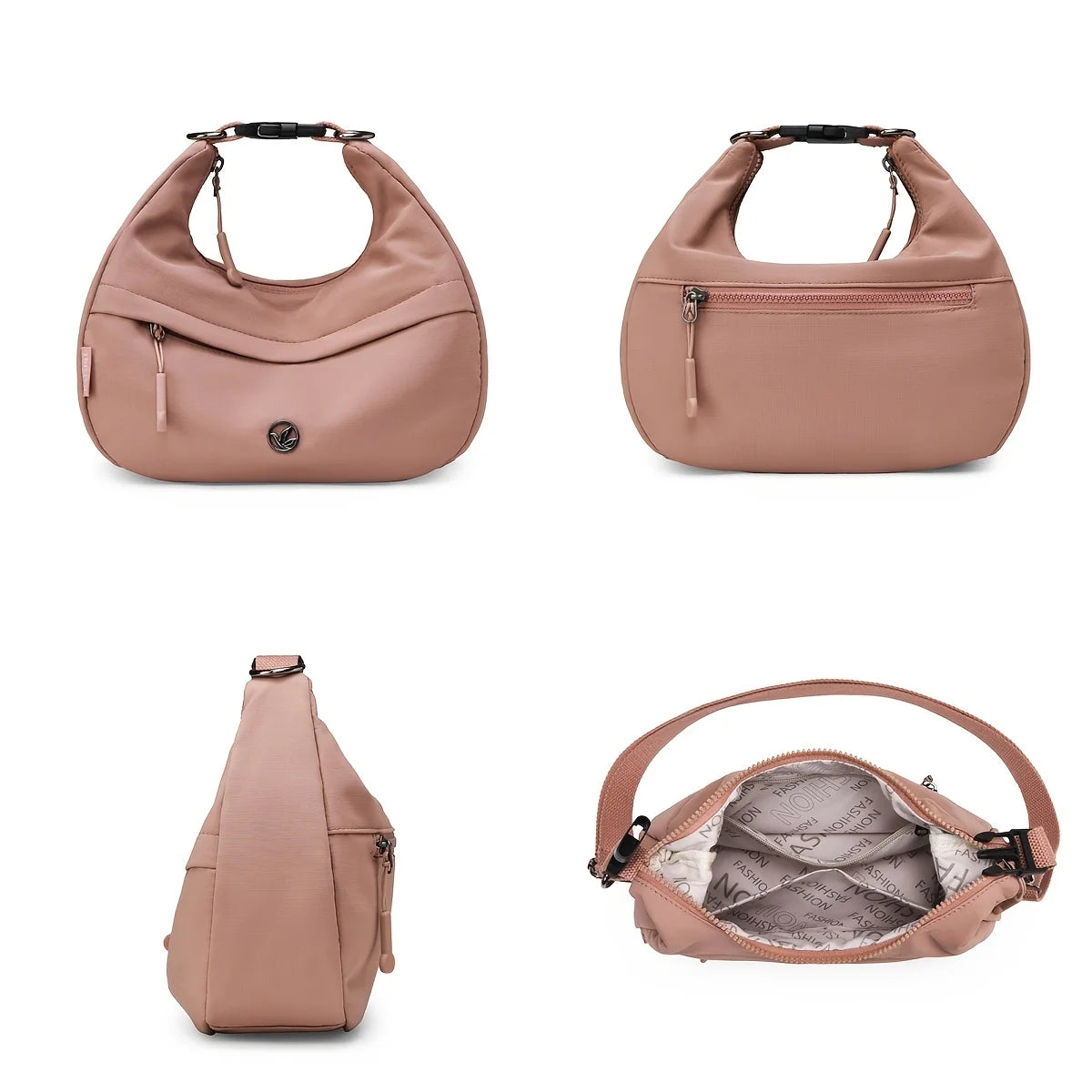 Nylon Crescent Crossbody Hobo Shoulder Bags