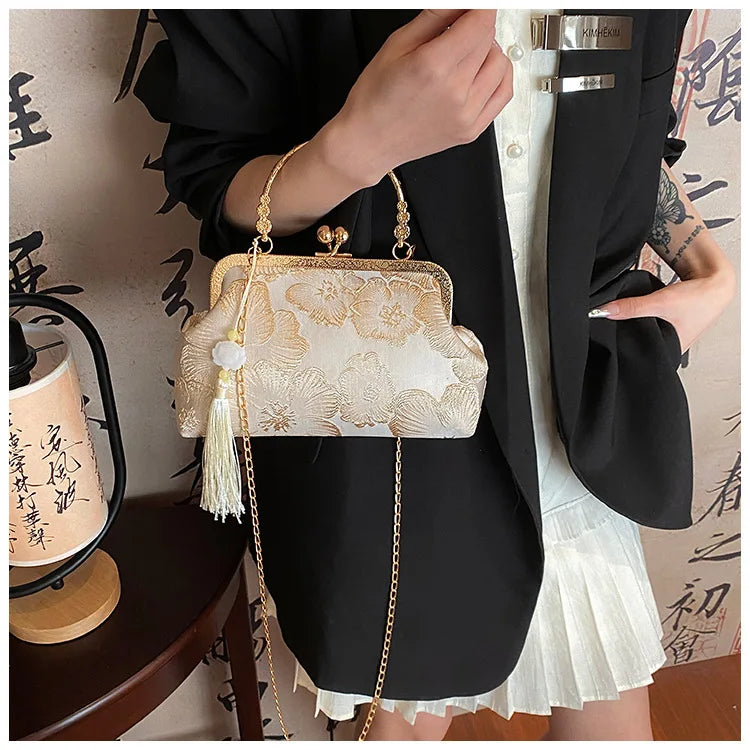 Chinese Style Shoulder Elegant Handbag Retro Small Square Bag