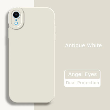 Angel Eyes Liquid Silicone Phone Case for iPhone X XR XS Max Full Protective Soft Waterproof Mobile Cover
