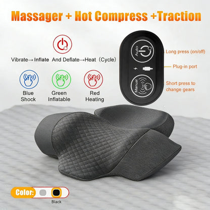 Pillow Cervical Stretcher Heating Vibration Massage