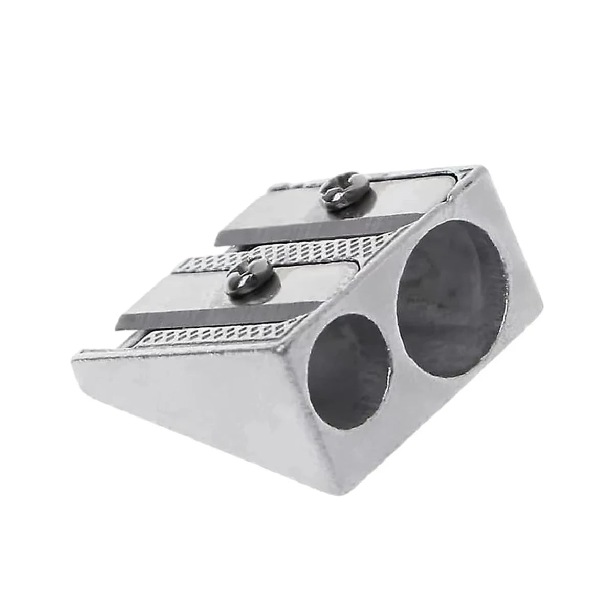 1/10/20Pcs Silver Aluminum Alloy Pencil Sharpener 2-Hole